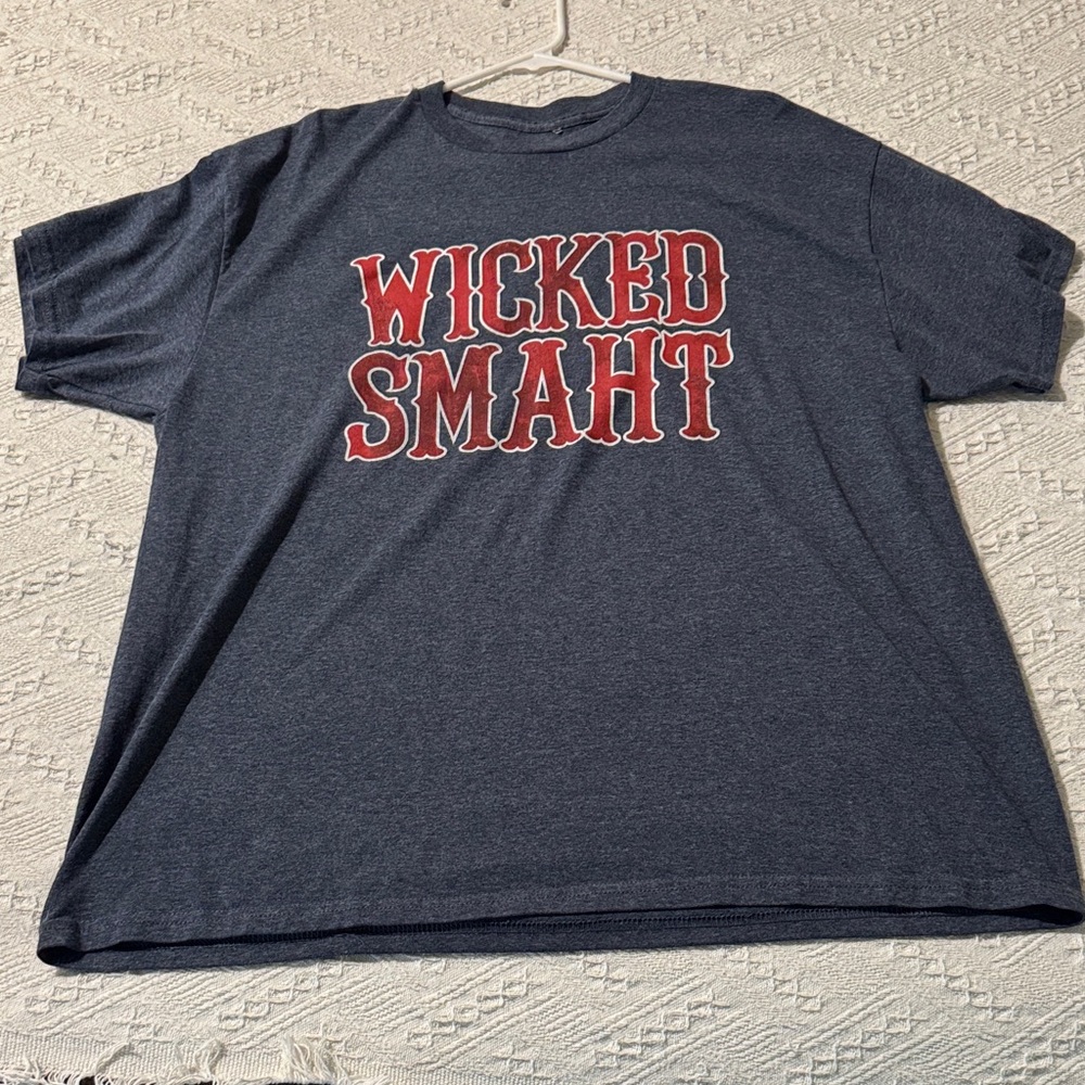 Gildan Charcoal Tee with Red Print